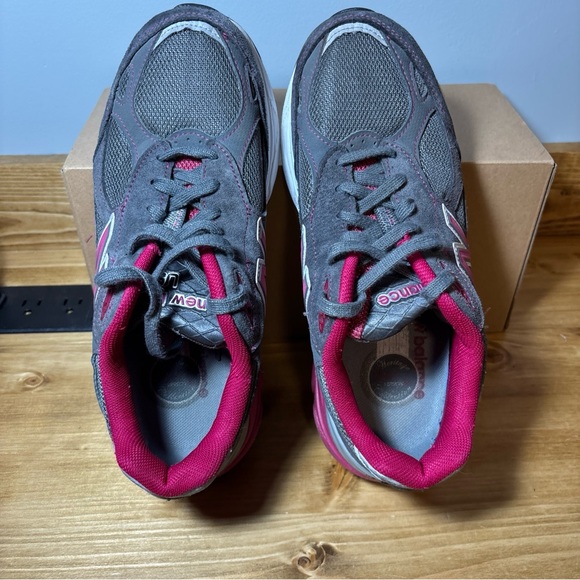 New Balance 990 USA Encap suede Sz 8  gray pink sneakers shoes W990GP3 Women - Picture 5 of 8